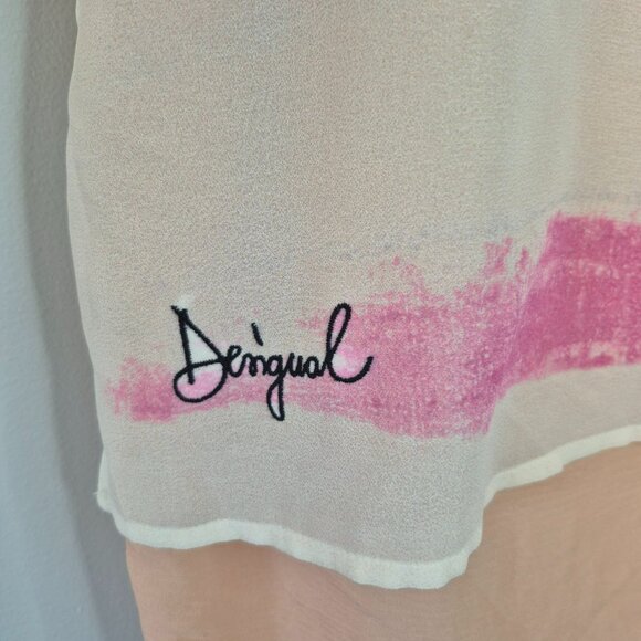 NWT Desigual Colourful Layered Blouse Size Large - Picture 5 of 8